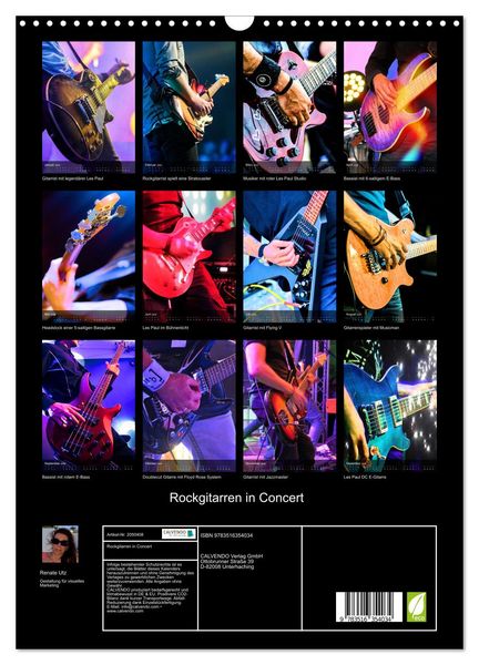 Produktbild: Rockgitarren in Concert (Wandkalender 2026 DIN A3 hoch), CALVENDO Monatskalender
