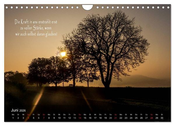 Produktbild: wundersch&ouml;ne Lichtmomente (Wandkalender 2026 DIN A4 quer), CALVENDO Monatskalender