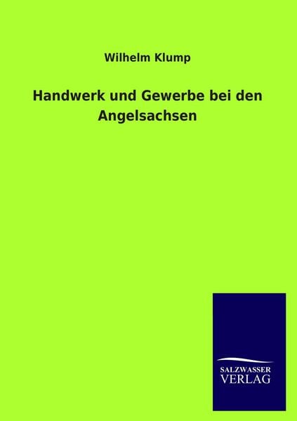 Produktbild: Handwerk und Gewerbe bei den Angelsachsen