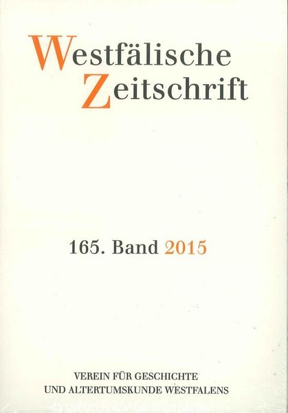 Produktbild: Westf&auml;lische Zeitschrift 165, Band 2015