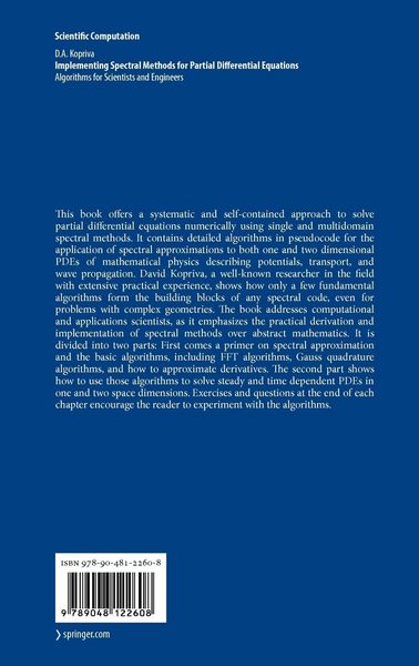 Produktbild: Implementing Spectral Methods for Partial Differential Equations