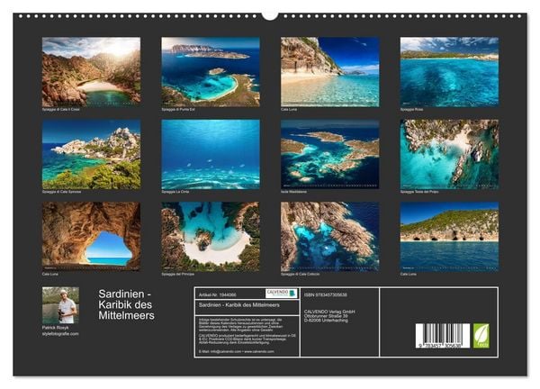 Produktbild: Sardinien - Karibik des Mittelmeers (hochwertiger Premium Wandkalender 2026 DIN A2 quer), Kunstdruck in Hochglanz