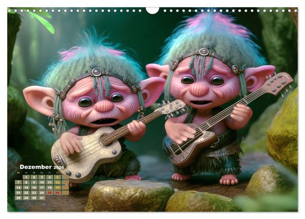 Produktbild: Trolls rocken ab (Wandkalender 2026 DIN A3 quer), CALVENDO Monatskalender