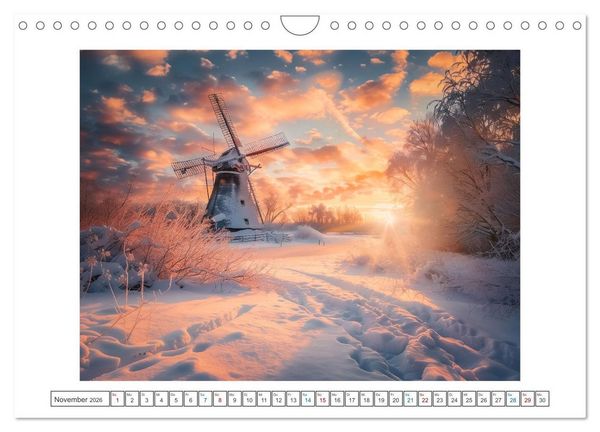 Produktbild: Im Reich der Windm&uuml;hlen (Wandkalender 2026 DIN A4 quer), CALVENDO Monatskalender