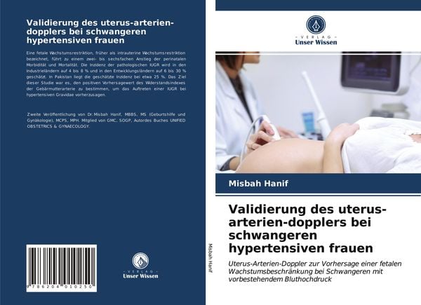 Produktbild: Validierung des uterus-arterien-dopplers bei schwangeren hypertensiven frauen