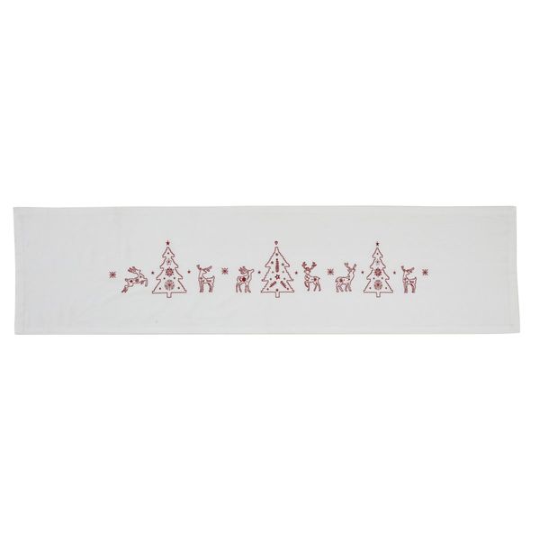 PureDay Tischläufer mit Stickerei Weihnachts-Elch