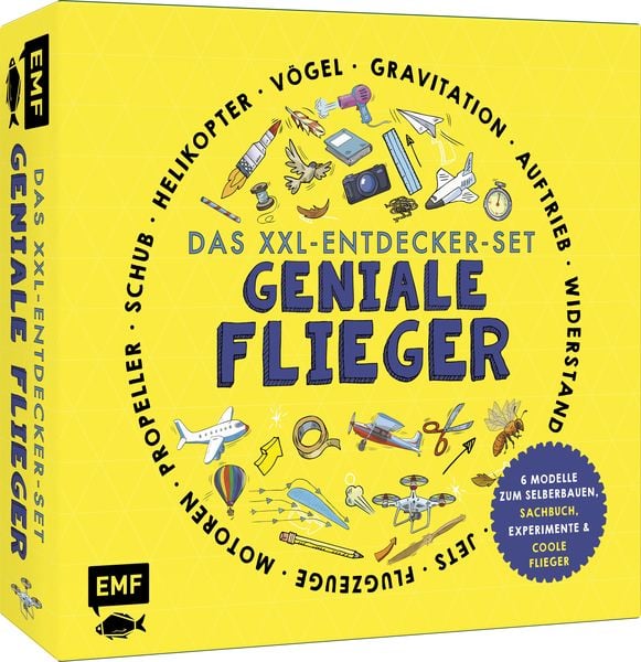 Das XXL-Entdecker-Set – Geniale Flieger: 6 Modelle zum Selberbauen, Sachbuch, Experimente und faszinierende Flugmaschine