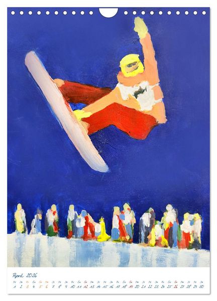 Produktbild: Powder Passion - Snowboardkunst im H&ouml;henrausch (Wandkalender 2026 DIN A4 hoch), CALVENDO Monatskalender