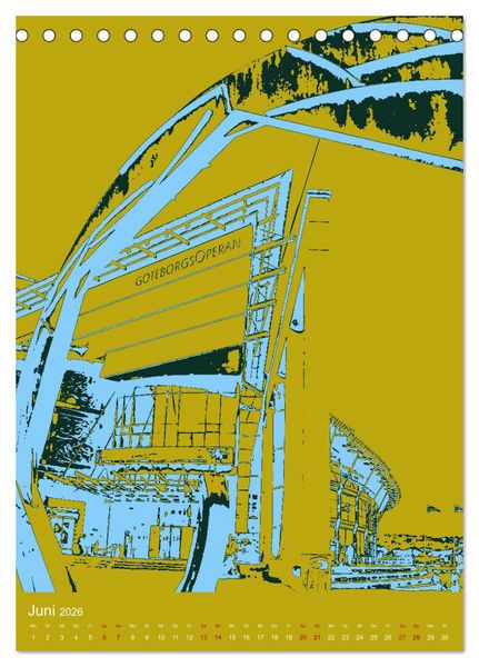 Produktbild: POP-ART meets G&ouml;teborg (Tischkalender 2026 DIN A5 hoch), CALVENDO Monatskalender