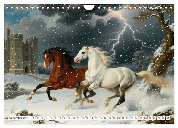 Produktbild: Pferdegem&auml;lde, inspiriert von den Alten Meistern (Wandkalender 2027 DIN A4 quer), CALVENDO Monatskalender