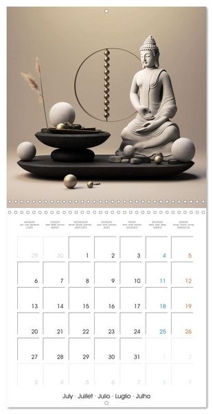 Produktbild: Instant paisible (Calendrier mural carr&eacute; 2026 30x30 cm) Calendrier double avec une page pour vos prises de notes