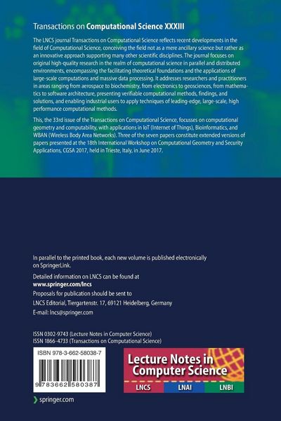 Produktbild: Transactions on Computational Science XXXIII