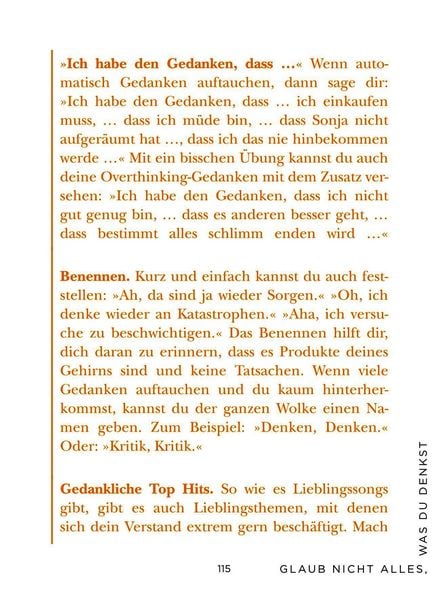 Produktbild: Die 1-Minuten-Strategie gegen Overthinking