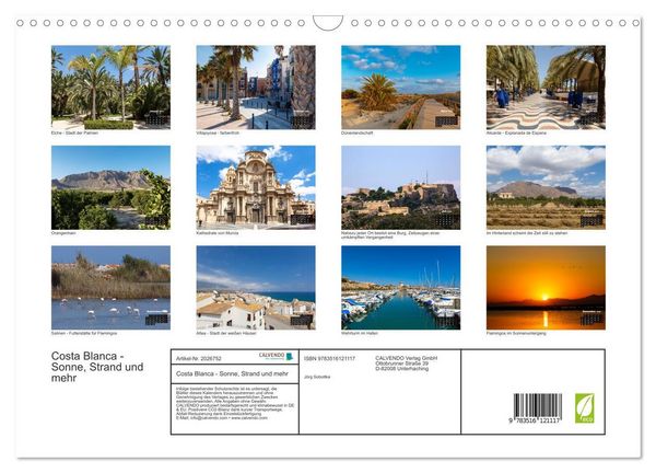 Produktbild: Costa Blanca - Sonne, Strand und mehr (Wandkalender 2026 DIN A3 quer), CALVENDO Monatskalender