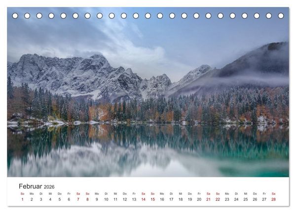 Produktbild: Bezaubernde Bergseen (Tischkalender 2026 DIN A5 quer), CALVENDO Monatskalender