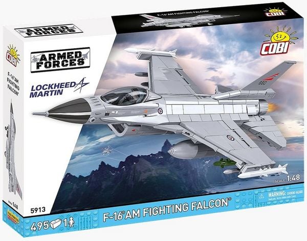 COBI Armed Forces 5913 - F-16AM Fighting Falcon, Lockheed Martin, Bausatz 1:48, 495+1 Klemmbausteine