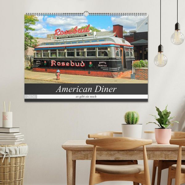 Produktbild: American Diner - es gibt sie noch (Wandkalender 2026 DIN A2 quer), CALVENDO Monatskalender