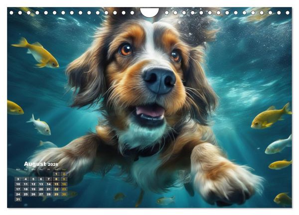 Produktbild: Dogs: intrepid swimmers (Wall Calendar 2026 DIN A4 landscape), CALVENDO 12 Month Wall Calendar