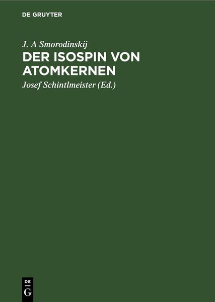 Produktbild: Der Isospin von Atomkernen