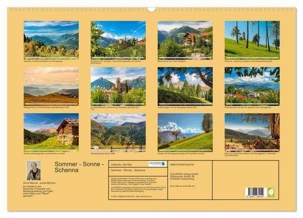Produktbild: Sommer - Sonne - Schenna (Wandkalender 2026 DIN A2 quer), CALVENDO Monatskalender