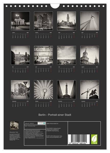 Produktbild: Berlin - Portrait einer Stadt (Wandkalender 2026 DIN A4 hoch), CALVENDO Monatskalender