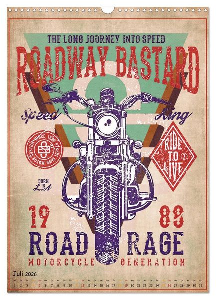 Produktbild: Motorrad Nostalgie (Wandkalender 2026 DIN A3 hoch), CALVENDO Monatskalender