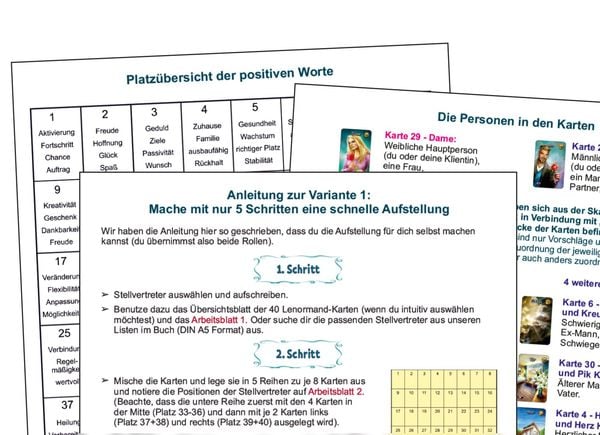 Produktbild: Lenormand Bildkarten Coaching Anleitungen und Arbeitshilfen f&uuml;r die l&ouml;sungsorientierte Beratung