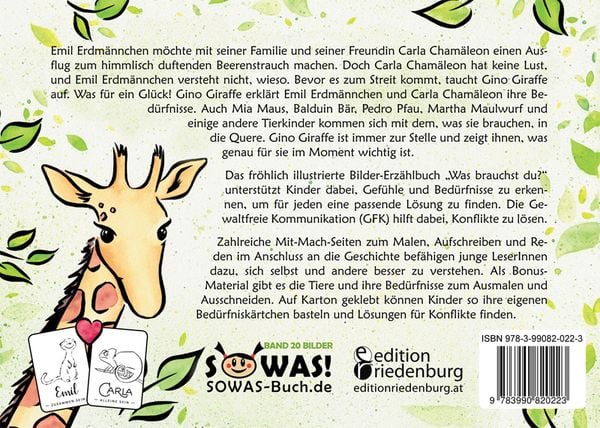 Produktbild: Was brauchst du? Mit der Giraffensprache und Gewaltfreier Kommunikation Konflikte kindgerecht l&ouml;sen