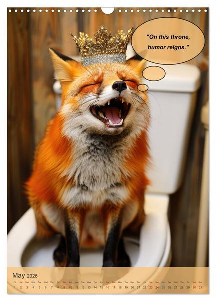 Produktbild: Animals on toilet makes you smile (Wall Calendar 2026 DIN A3 portrait), CALVENDO 12 Month Wall Calendar