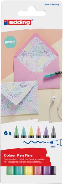 Produktbild: edding Fasermaler Fein 1200 Colour Pen 6er Set