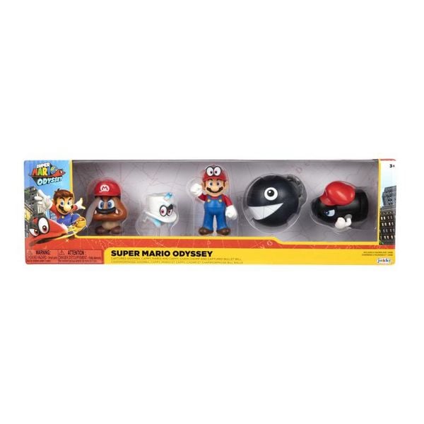 Nintendo Super Mario Mario Odyssey 5er Pack, 6 cm