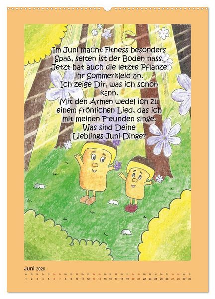 Produktbild: Tobi und das Jahr (Wandkalender 2026 DIN A2 hoch), CALVENDO Monatskalender