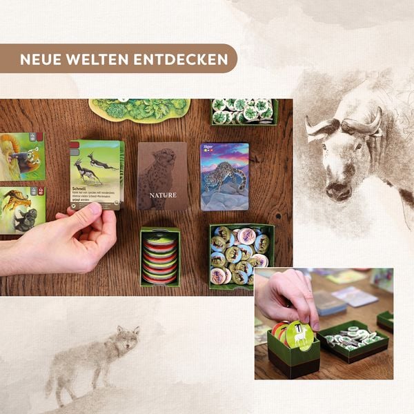 Produktbild: HABA 2014453001 - Nature, Spannendes &Ouml;kosystem-Spiel, Brett- und Kartenspiel, Strategiespiel