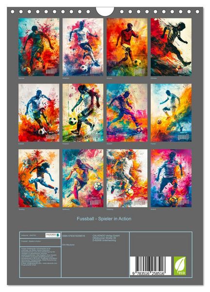 Produktbild: Fussball - Spieler in Action (Wandkalender 2026 DIN A4 hoch), CALVENDO Monatskalender