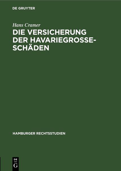 Produktbild: Die Versicherung der Havariegrosse-Sch&auml;den