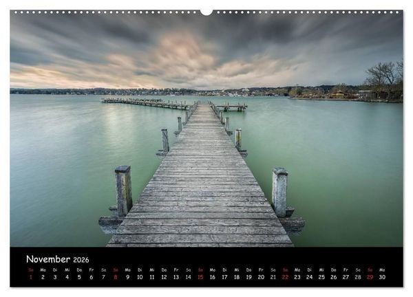 Produktbild: silent minutes - Lichtstimmungen im 5-Seen-Land (Wandkalender 2026 DIN A2 quer), CALVENDO Monatskalender