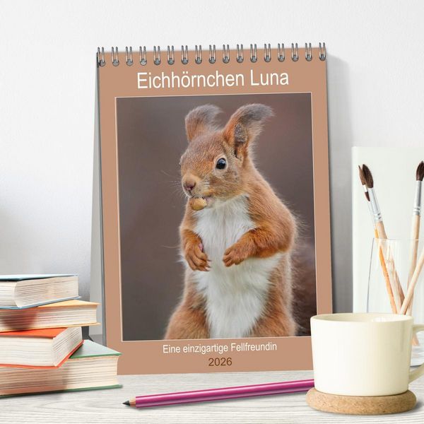 Produktbild: Eichh&ouml;rnchen Luna (Tischkalender 2026 DIN A5 hoch), CALVENDO Monatskalender