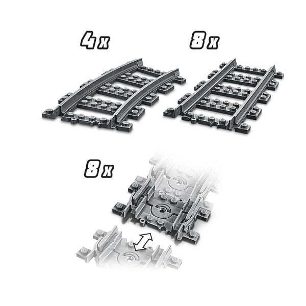 Produktbild: LEGO City 60205 Schienen, 20 St&uuml;ck, Erweiterungsset f&uuml;r Kinder
