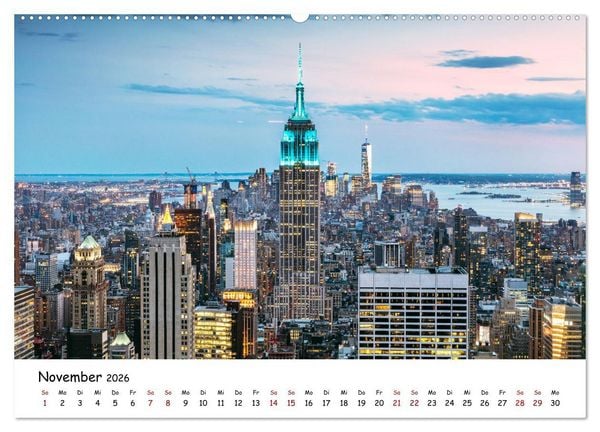 Produktbild: New York City - Atemberaubende Ansichten (Wandkalender 2026 DIN A2 quer), CALVENDO Monatskalender