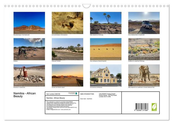 Produktbild: Namibia - African Beauty (Wall Calendar 2027 DIN A3 landscape), CALVENDO 12 Month Wall Calendar