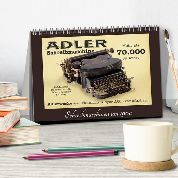 Produktbild: Schreibmaschinen um 1900 (Tischkalender 2026 DIN A5 quer), CALVENDO Monatskalender