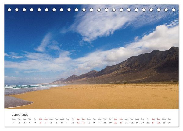 Produktbild: Fuerteventrua The volcanic island (Desk Calendar 2026 DIN A5 landscape), CALVENDO 12 Month DeskCalendar