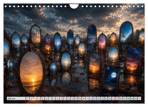 Produktbild: Traumwelten zwischen Zeit und Fantasie (Wandkalender 2027 DIN A4 quer), CALVENDO Monatskalender