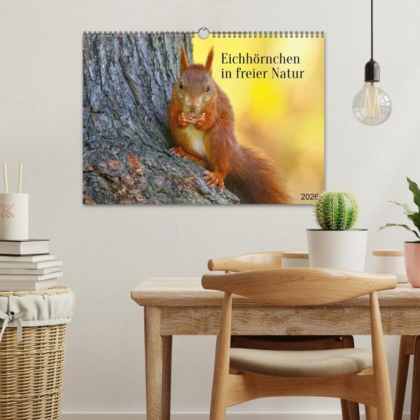 Produktbild: Eichh&ouml;rnchen in freier Natur (Wandkalender 2026 DIN A3 quer), CALVENDO Monatskalender