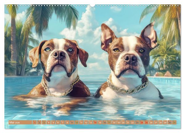 Produktbild: Tiere wollen Spa&szlig; - Humorwerke (hochwertiger Premium Wandkalender 2026 DIN A2 quer), Kunstdruck in Hochglanz