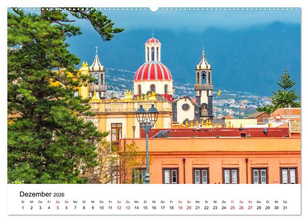 Produktbild: Teneriffas sch&ouml;nste St&auml;dte - La Laguna und La Orotava (Wandkalender 2026 DIN A2 quer), CALVENDO Monatskalender