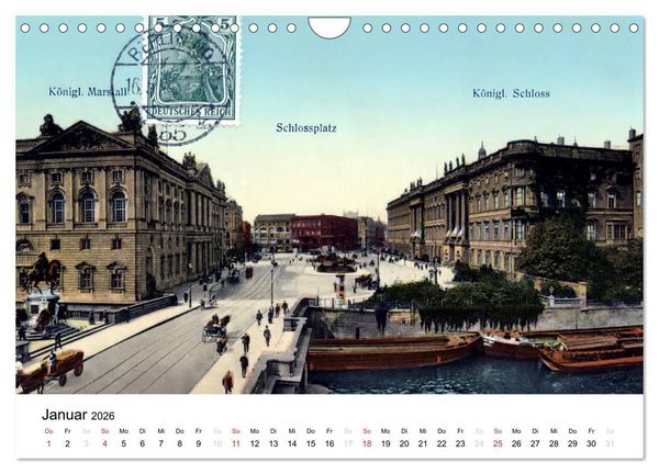 Produktbild: Farbige Gr&uuml;&szlig;e aus dem alten Berlin - Die sch&ouml;nsten Postkarten der Kaiserzeit (Wandkalender 2026 DIN A4 quer), CALVENDO Monatskalender
