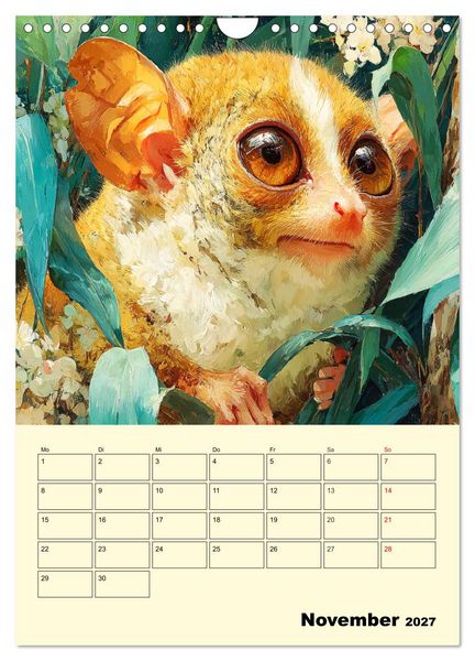 Produktbild: Koboldmakis. Kleine H&uuml;ter des Dschungels (Wandkalender 2027 DIN A4 hoch), CALVENDO Monatskalender