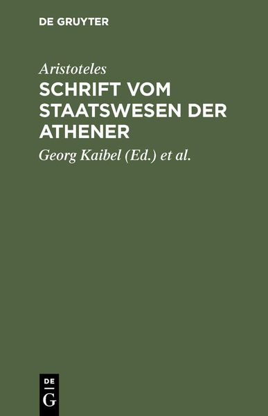 Produktbild: Schrift vom Staatswesen der Athener