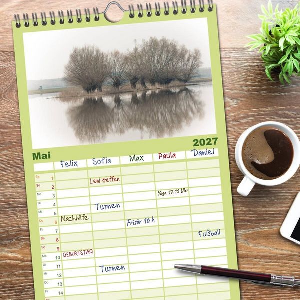 Produktbild: Familienplaner 2027 - Emotionale Momente: Wild und Jagd. mit 5 Spalten (Wandkalender, 21 x 45 cm) CALVENDO